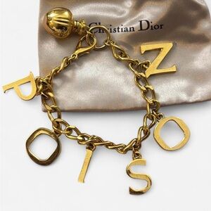 Vintage Christian Dior Poison Charm Bracelet